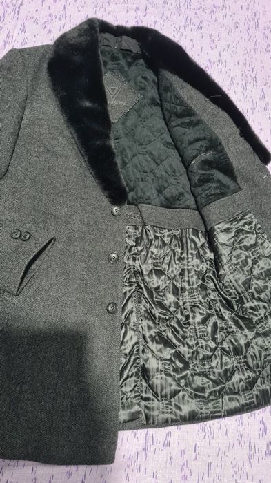 Мужское пальто темно серое