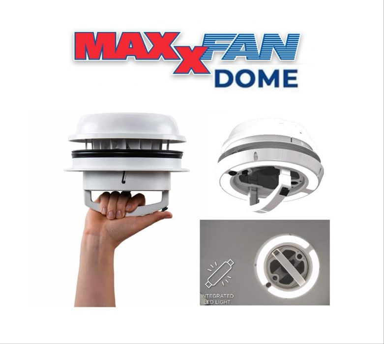 Trapa MaxxFan Deluxe cu ventilator 12V pt rulota, autorulota, camper
