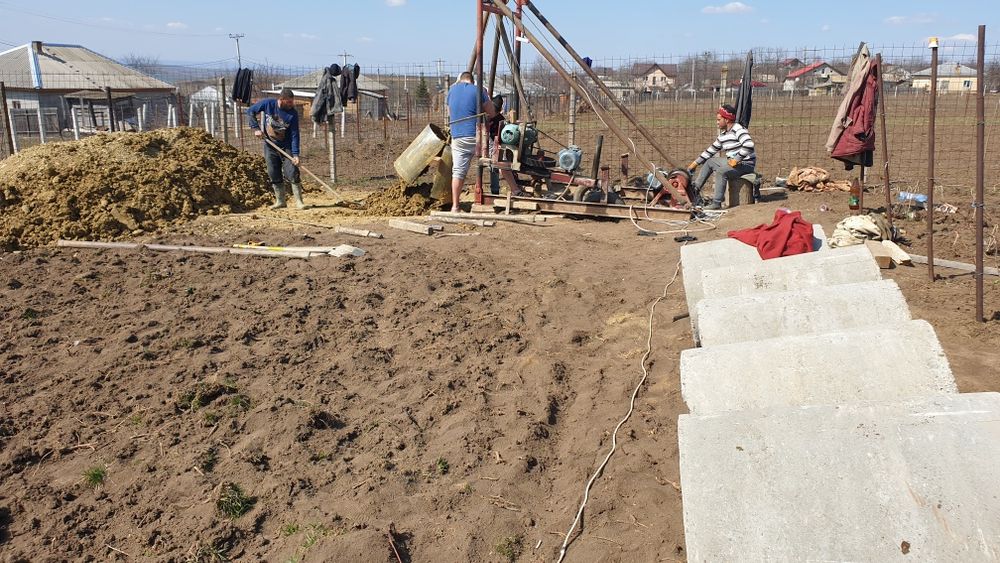 Execut fantani si fose,denisipări și adanciri (fantanar), foraje putur