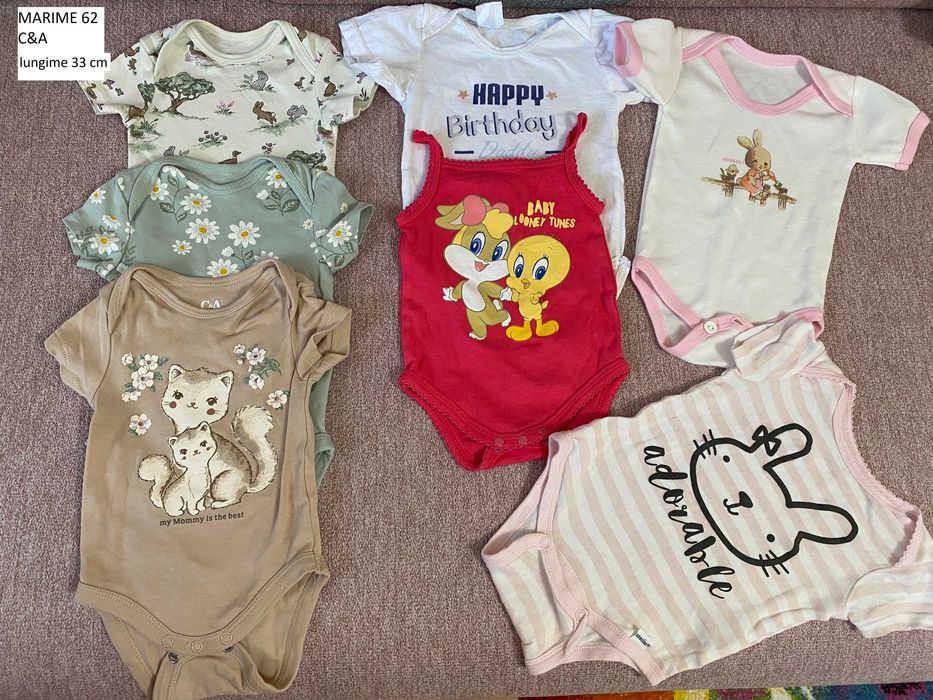 Lot body bebe copii marime 62 0-3 luni carter's Next C&A