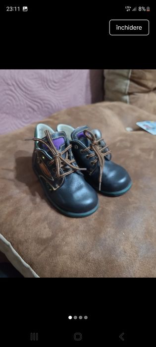 Pantofi baieti noi din piele 23