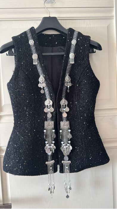 Твид камзол жагалык Кажекей жилет этножилет