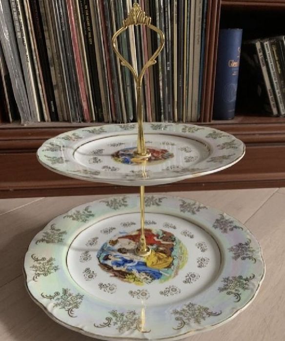 Горка этажерка конфетница фарфор МАДОННА новая Винтажная