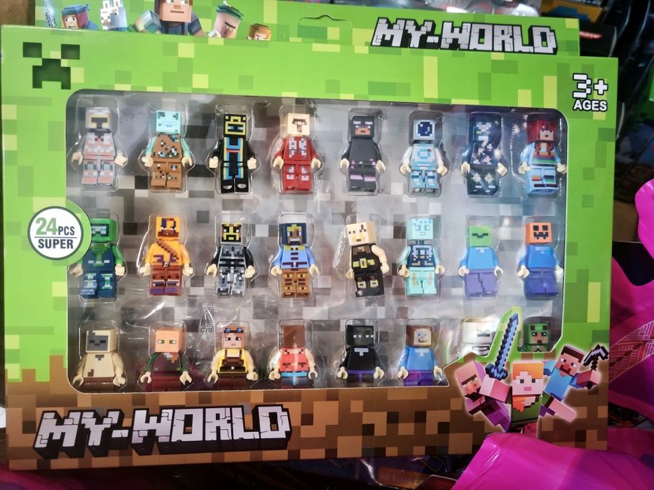 Комплект от 24 Minecraft фигурки, Майнкрафт 24 фигурки