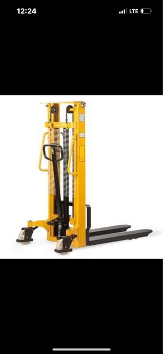Штабелер гидравлический 3тонна 1 метр (ручная кара) рохля тележки
