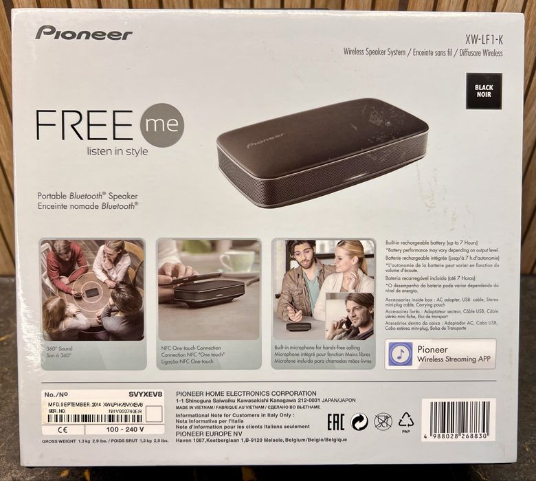 Pioneer XW-LF1-K Bluetooth колонка