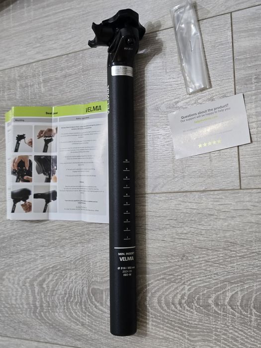 Tija de șa VELMIA aluminiu 27.2–31.6 mm – pentru MTB, trekking, e-bike