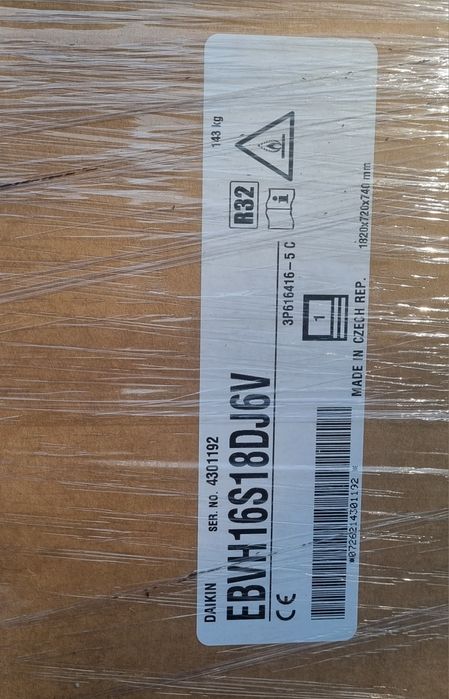 Pompa de caldura 14kW --- Daikin Altherma 3 R F cu boiler de inox 180L