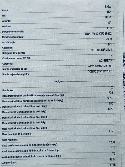 BMW 118i ~ Benzina Euro 5 ~ A/C Senzori Park Scaune Incalzite
