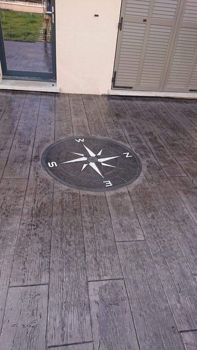 Beton amprentat dezactivat