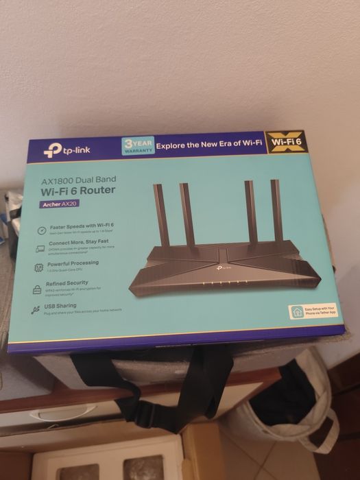 TP-Link Archer AX20 AX1800 Wi-Fi 6 рутер като нов, напълно изправен и запазен