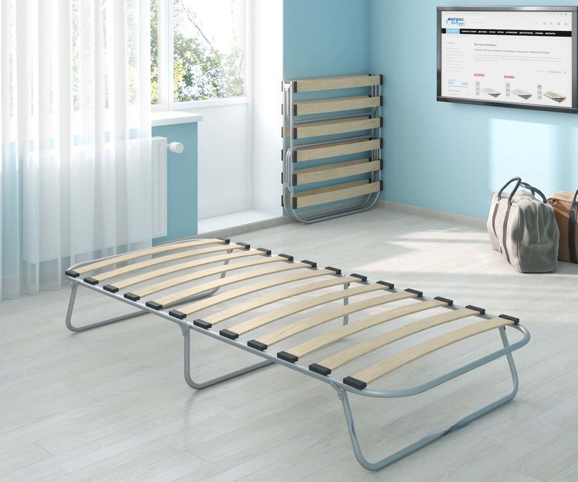 Ортопедическая кровать Nika ( Россия). Раскладушка на ламелях