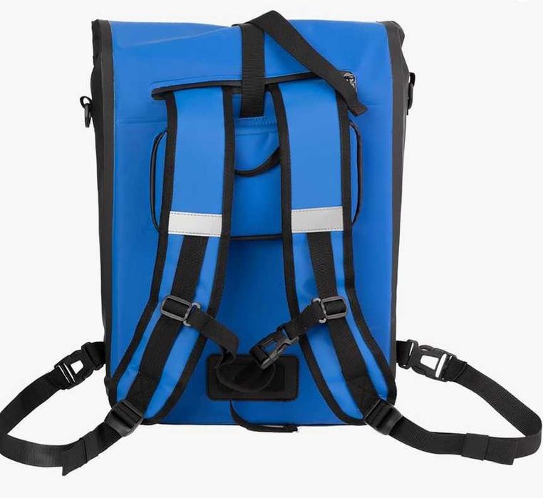 Велосипедна чанта 3 в 1 (черна) - водоустойчива - 15 до 20 литра