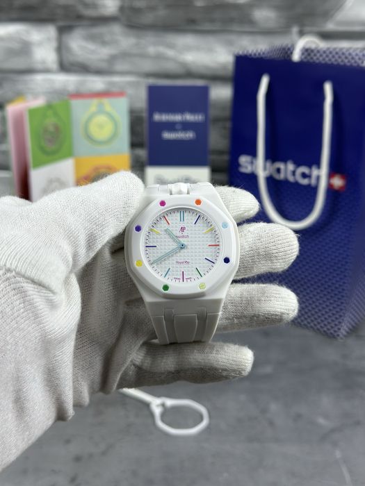 Ceas Ap X Swatch Royal Pop Huit Blanc