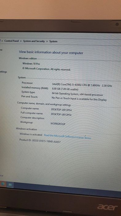 Лаптоп Acer Aspire V5