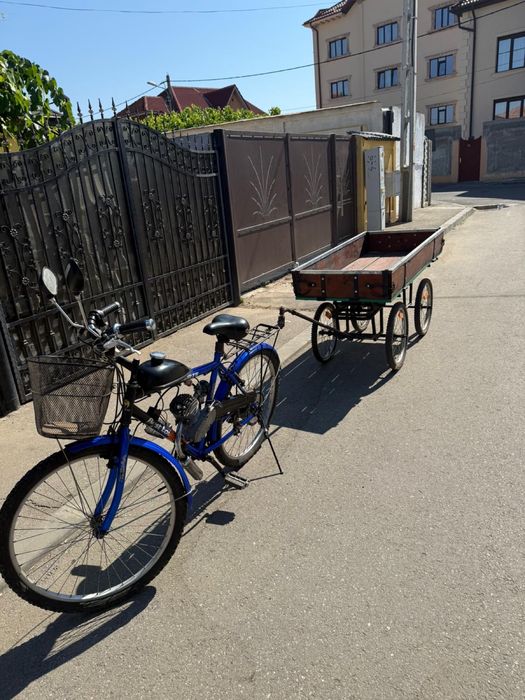 Vand bicicleta cu motor cu remorca Craiova