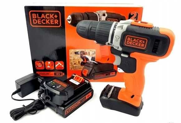 Винтоверт Ударен Black and Decker 18V +  батерия + зарядно