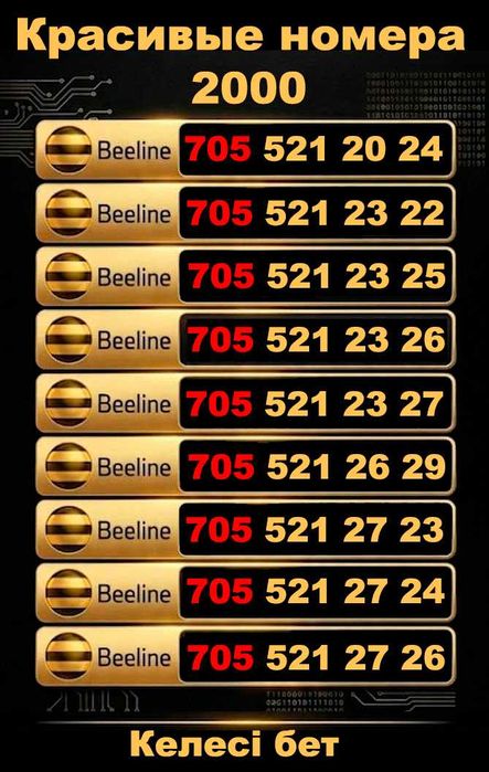 Красивые номера Билайн