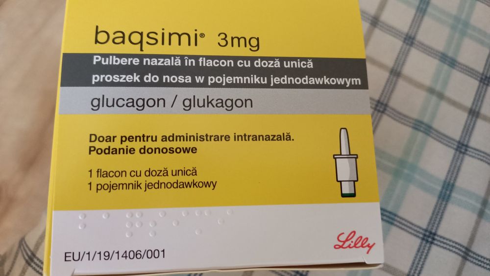 Glucagon spray pentru hipoglicemie /Baqsimi pulbere nazala 3mg