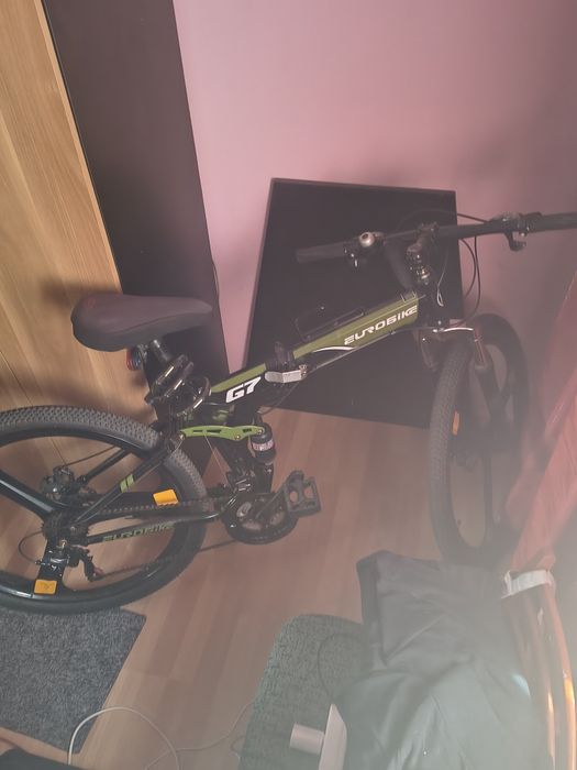 Vând bicicleta roti 27.5 din oțel pliabila full suspensie frâne mecanice disc
