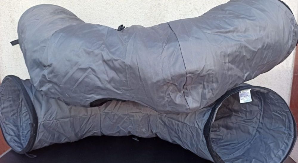 jucarie tub tunel pliabil joaca distractie animal de companie