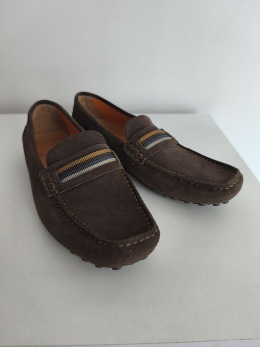 Мъжки мокасини GEOX U SNAKE MOC F  U 7207 F от кафяв набук