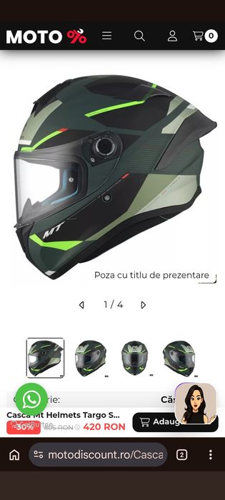 Casca moto nouă mărime M