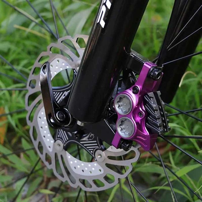 -55%Намаление Мощни 4 бутални хидравлични спирачки за велосипед колело