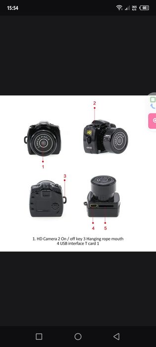 Камера ведио мини