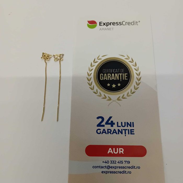 Cercei Aur 14k 0.94g (ag49 Esplanada b.8914) 2 ani garantie