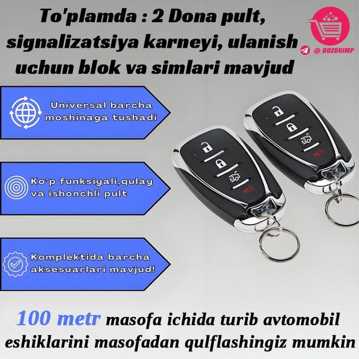 Yuqori texnologiyali aqlli avtomobil signalizatsiyasi