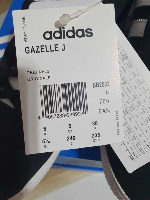 Adidas Gazelle de dama masura 36 2/3 si 38 originali noi in cutie