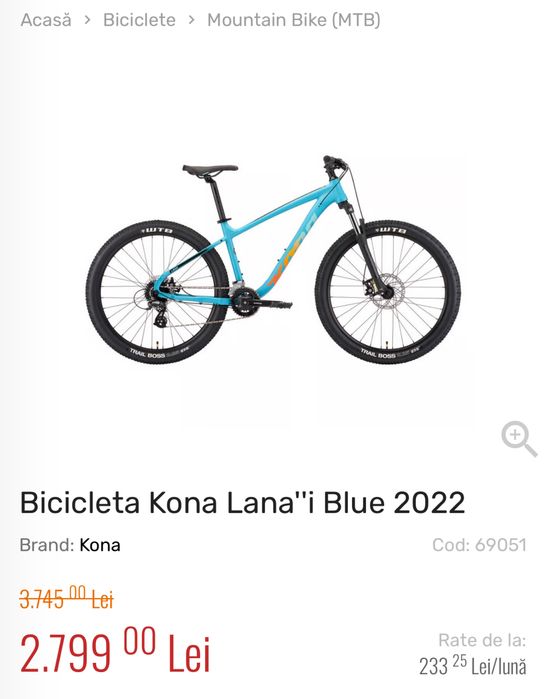 Bicicleta Kona Lana''i Blue 2022