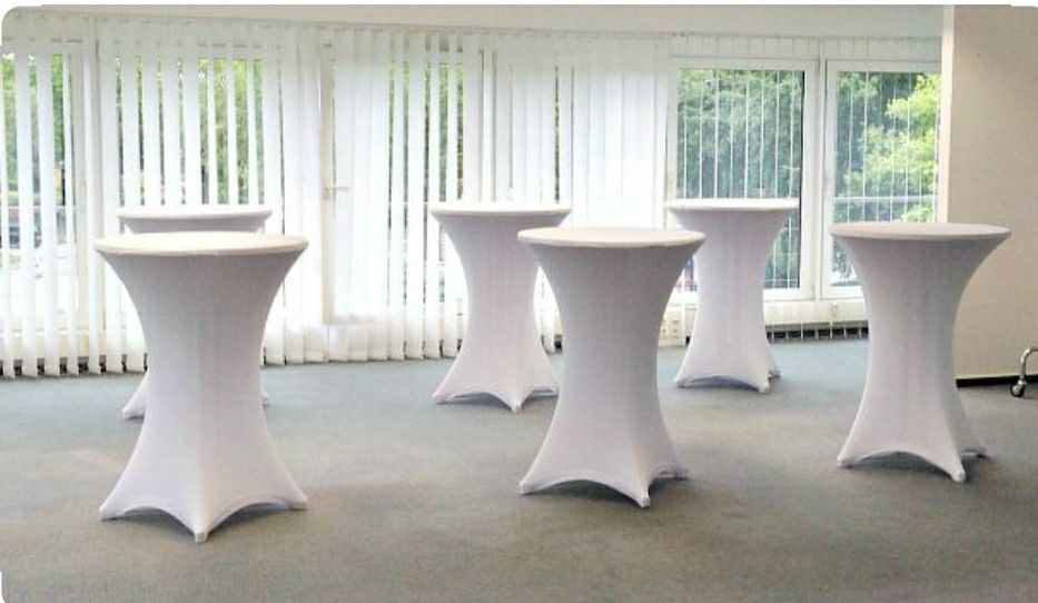 Inchiriem mese cocktail 80x110cm cu huse diverse culori