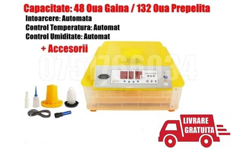 Incubator Clocitoare 48 Oua Pui Gaina Intoarcere Automat LivratGratuit