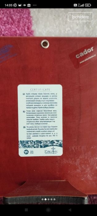 Icoana placata cu aur 24k si Ag