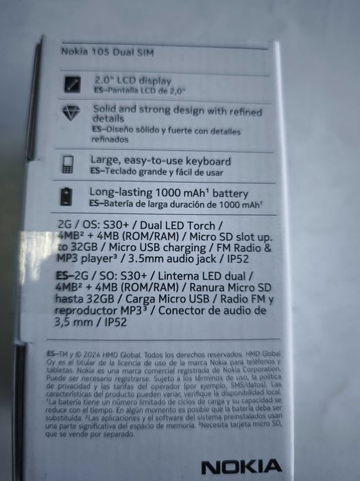 Telefon Nokia 105 dual sim editie noua