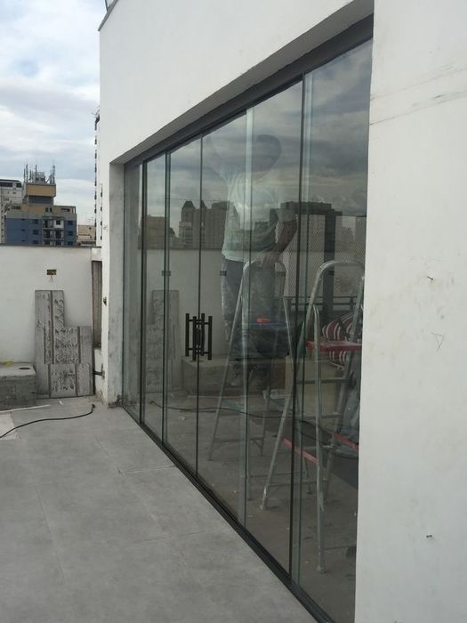 Сурма эшик, раздвижная дверь из колённого  стекла 10 мм