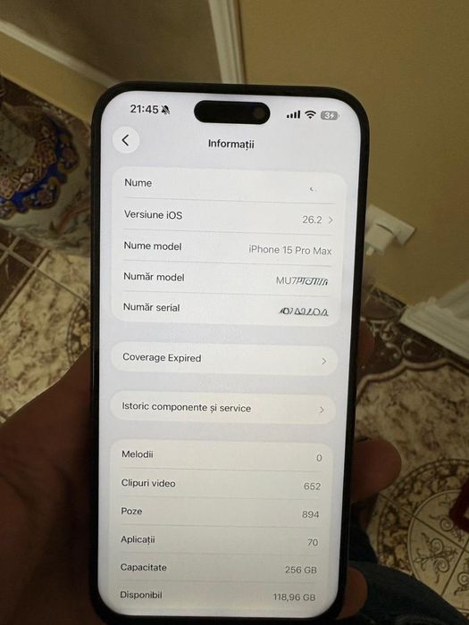 Iphone 15 pro max 256 gb Vand sau schimb