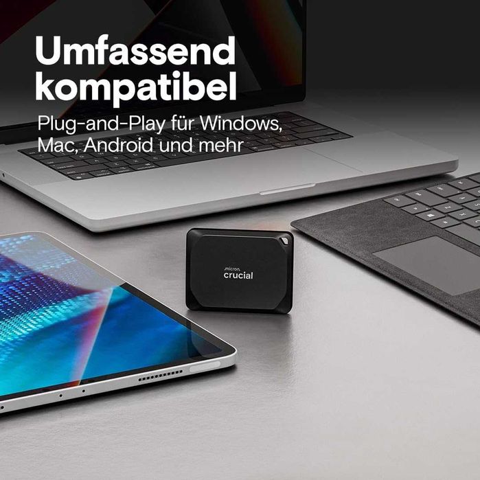 НОВ ! Crucial X10 Pro 2TB USB-C 3.2 2100MB/s Read and 2000MB/s Write Water and Dust Proof (IP55)