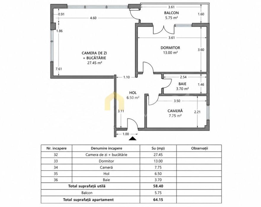 Apartament de inchiriat | 3 camere | Parcare | Floresti, zona Valea Ga