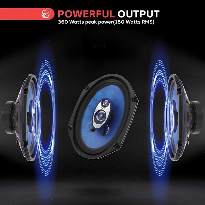 Нови Pyle PL6984BL 6 x 9-инчови 400-ватови 4-лентови говорители ...