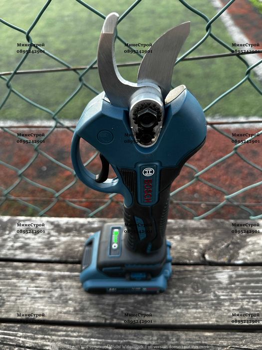 Акумулаторна лозарска ножица BOSCH 24V 5Ah до 30мм. БОШ с 2 батерии