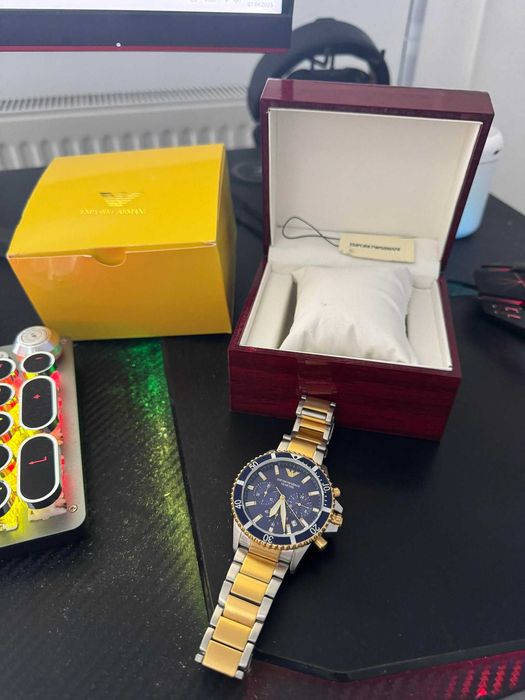 Ceas Original Emporio Armani suflat cu AUR 14 K