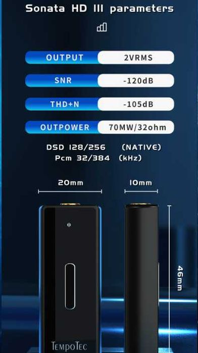 Новый запечатанный ЦАП телефонов TempoTec Sonata HD III чип CS43131