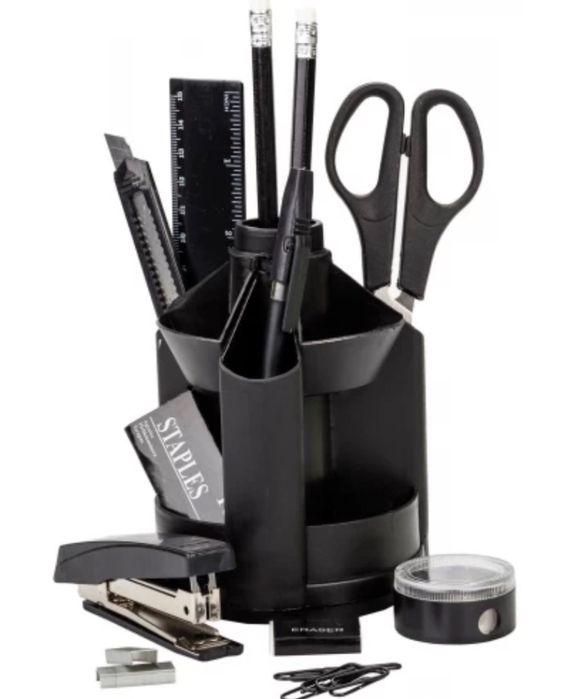 Въртящ се органайзер за бюро в комплект с принадлежности