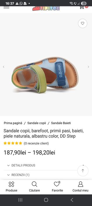 Sandale piele DD step