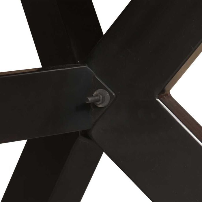 vidaXL Masa de bucatarie 180cm lemn masiv reciclat si otel incrucisat