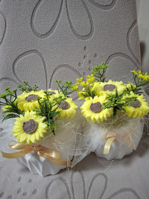 Букет от глицеринови сапуни