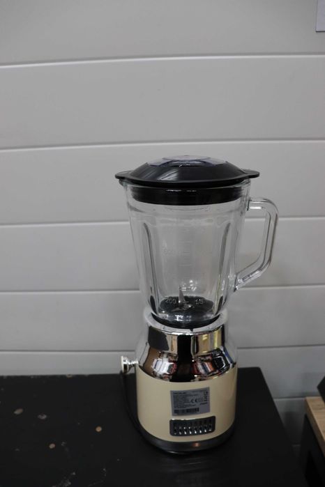 Блендер Cecotec Yellow RetroTwist 800 W, стъклена купа 1л, 4 остриета